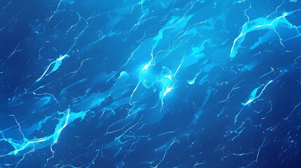 Blue lightning sparks effects - Cartoon style background