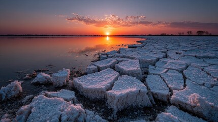 Rocky Shore at Sunset