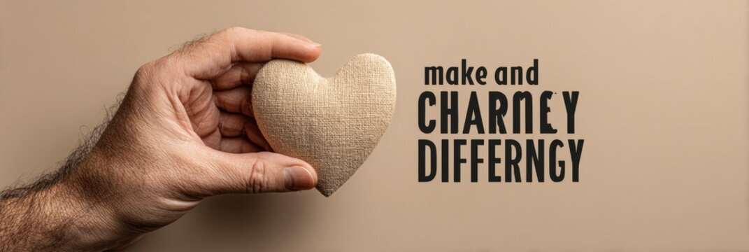 International Day Of Charity 2024 High-Quality Paper Heart Symbol for Autumn Giving Season Thanksgiving and Black Friday Social Media Marketing Campaigns