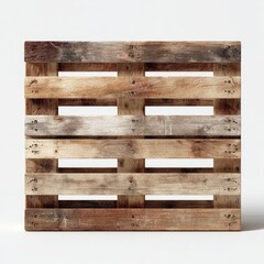 Used wooden pallet, showing weathered, varied tones of brown