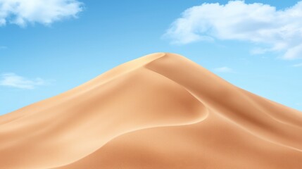 Golden Sand Dune Under a Blue Sky with Clouds