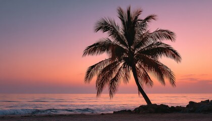 Fototapeta premium Tropical Sunset Palm Tree