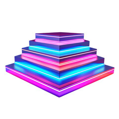 Isolated on white background studio lighting clean cut-out neon glow dance floor markers party d?cor sharp focus