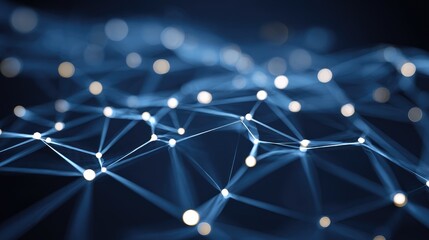 Abstract network of glowing points and lines (1)