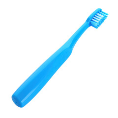 Bright blue toothbrush isolated on transparent background