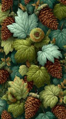 Fototapeta premium Autumnal Arrangement of Natural Elements