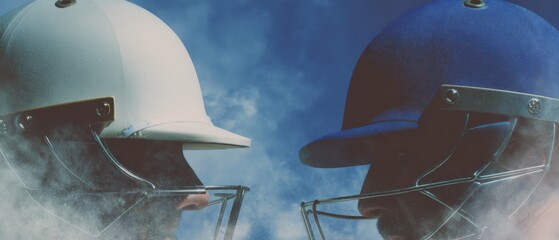 High-Quality Cricket Helmet Clash Banner Modern Youth Cricket Tournament Promotion for Inspiring Sports Marketing and Social Media Campaigns