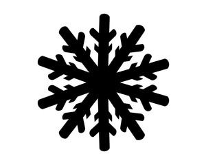 snow silhouette, winter icon isolated on white background
