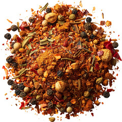 png style image of Turkish baharat blend, rich spice mix, isolated on white background, clean cut-out 