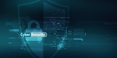 2d illustration abstract Cyber security

