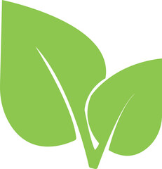 leaf, branch icon in flat friendly ecology icons. Environmental Leaves, natural, labels vector symbol isolated transparent background