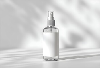 Toner Spray Bottle Mockup Isolated on White Background