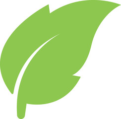 leaf, branch icon in flat friendly ecology icons. Environmental Leaves, natural, labels vector symbol isolated transparent background