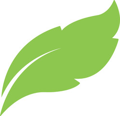 leaf, branch icon in flat friendly ecology icons. Environmental Leaves, natural, labels vector symbol isolated transparent background