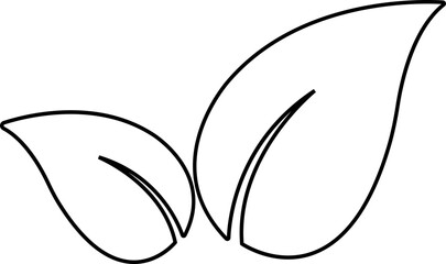 leaf, branch icon in line friendly ecology icons. Environmental Leaves, natural, labels vector symbol isolated transparent background