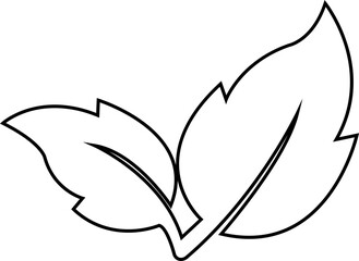 leaf, branch icon in line friendly ecology icons. Environmental Leaves, natural, labels vector symbol isolated transparent background