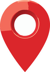 Navigation Pin Location Marker – Red GPS Icon for Map and Travel Design Vector