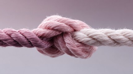 Modern Professional Connectivity Concept with Twisted Ropes in a Knot Authentic High-Quality Visual for Corporate Teamwork and Digital Marketing Campaigns