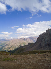 View of the mountain gorge at the resort of Shymbulak, Almaty, Kazakhstan