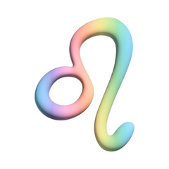 3d leo zodiac sign Astrology clipart Element for design