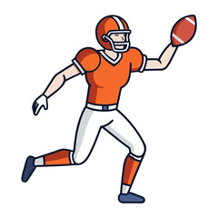 Quarterback Throw Flat Icon