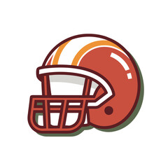 American Football Helmet Flat Icon