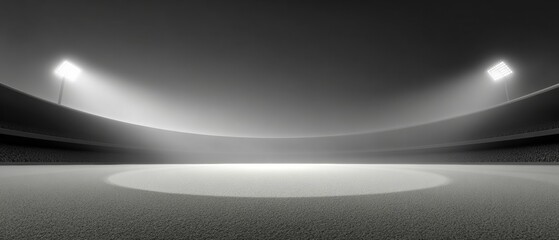 Premium Night Cricket Stadium with Electrifying Match Atmosphere Authentic Modern Sports Content for Exciting Marketing and Social Media Campaigns