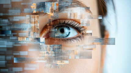 Digital eye abstract art technology visual metaphor futuristic design