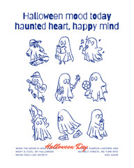 Vintage Style Hand Drawn Halloween Art, Halloween Hand Drawn Illustration