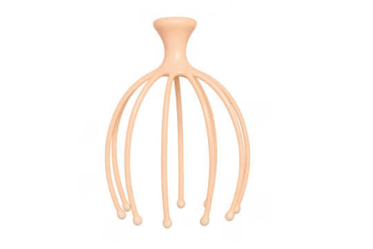 Head massager on transparent background promoting relaxation and stress relief