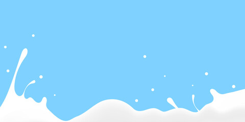 Fototapeta premium milk splash waves, like the ocean used as wallpaper, poster, and banner design