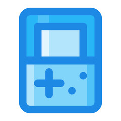 videogame blue filled color icon.