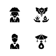 Farmer and Agriculture Icon Set