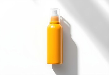 Sunblock Spray Bottle Mockup with Clear Cap