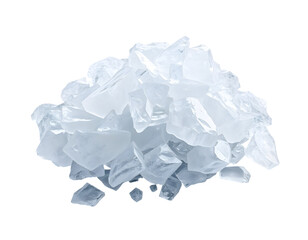 Pile of Ice Chunks on Transparent Background