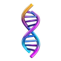 Vibrant 3D Render of a Double Helix DNA Strand