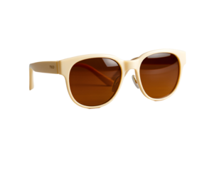 Beige Sunglasses with Brown Tinted Lenses
