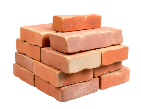 Stack of red bricks