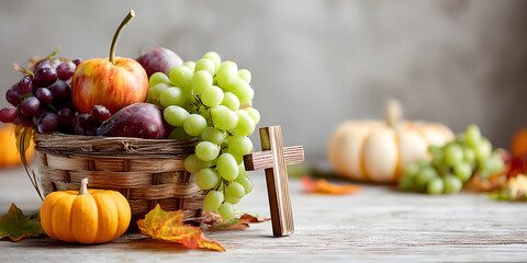 Thanksgiving Fruit in a Basket