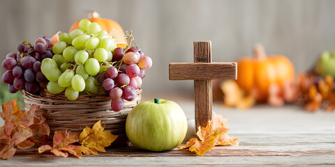 Thanksgiving Fruit in a Basket