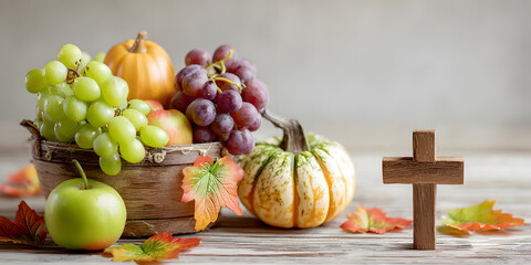 Thanksgiving Fruit in a Basket