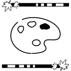 Fototapeta premium Simple illustration of an artist palette