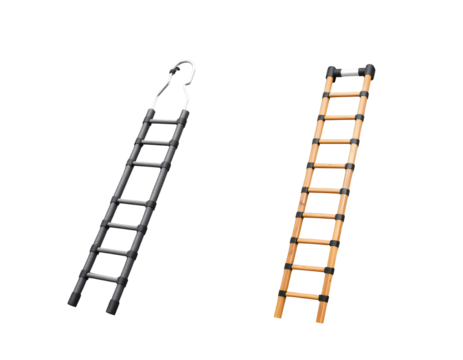 Two Ladders on Transparent Background