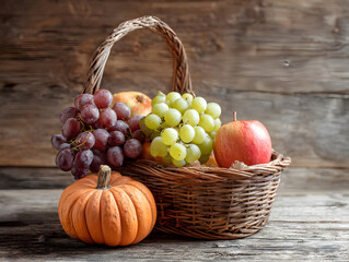 Thanksgiving Fruit in a Basket