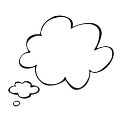 Hand drawn speech bubble Blank empty message box Textbox frame for banners, price tags, stickers, design