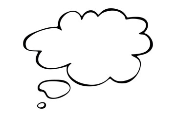 Hand drawn speech bubble Blank empty message box Textbox frame for banners, price tags, stickers, design