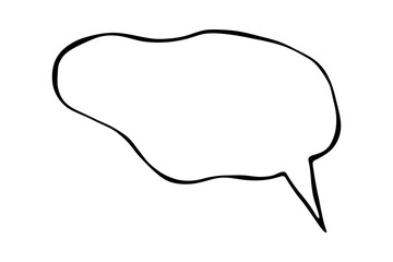 Fototapeta premium Hand drawn speech bubble Blank empty message box Textbox frame for banners, price tags, stickers, design