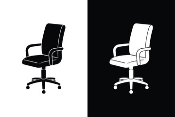 Obraz premium Minimalist Office Chair Icon. Pixel Perfect Vector Illustration