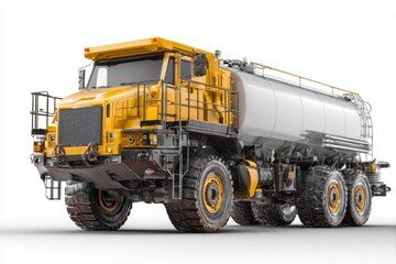 Heavy Duty Yellow Truck for Industrial Transportation and Logistics