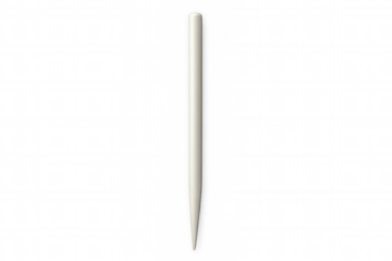 White toothpick resting on clear surface, highlighting minimalist design for culinary or dental wellness presentations